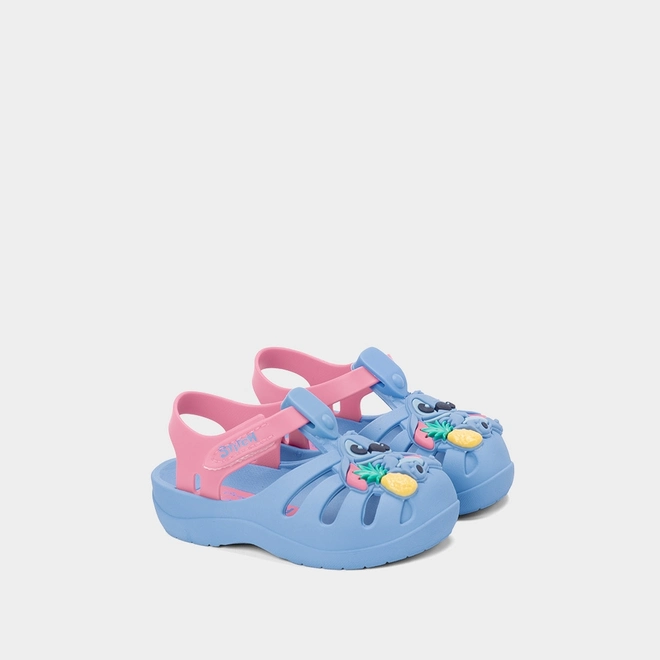 Sandália Bebê Stitch Disney Rosa & Azul
