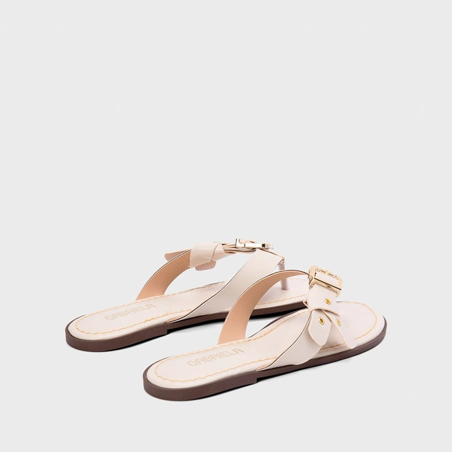 Rasteira Gabriela Tira Com Fívela Off White