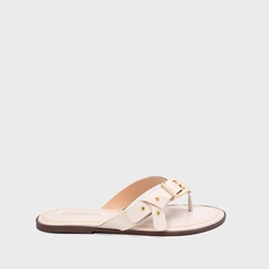 Rasteira Gabriela Tira Com Fívela Off White