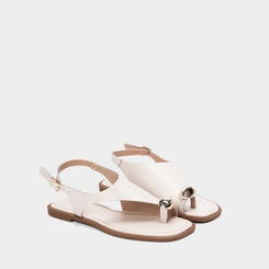 Sandália Rasteira Gabriela Enfeite Bold Off White