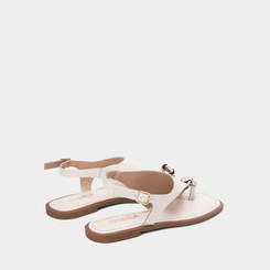 Sandália Rasteira Gabriela Enfeite Bold Off White