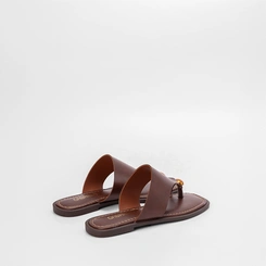 Rasteira de Dedo Gabriela Enfeite Bold Marrom