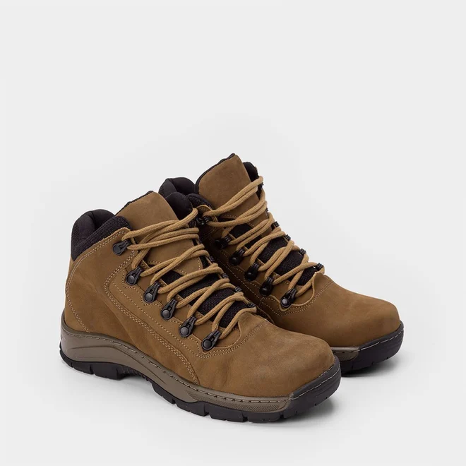 Bota Coturno Masculino Bow River Couro Caramelo
