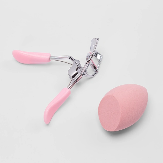 Kit Maquiagem Gabriela Beauty Pincéis & Curvex Rosa