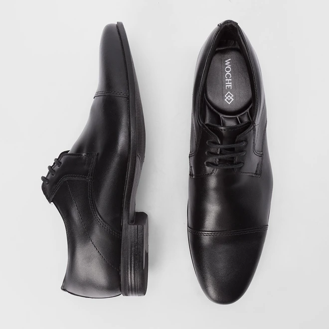 Sapato Social Woche Couro Preto