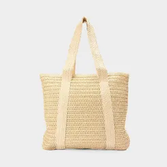 Bolsa De Praia Gabriela Ráfia Marfim