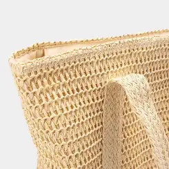 Bolsa De Praia Gabriela Ráfia Marfim