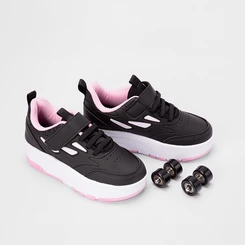 Tenis Infantil Vertus Rodinha Skatenis Rosa & Preto