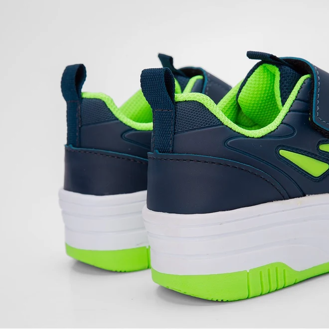 Tenis Infantil Vertus Rodinha Skatenis Verde & Azul