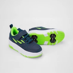 Tenis Infantil Vertus Rodinha Skatenis Verde & Azul