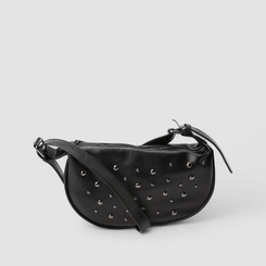 Bolsa Baguete Transversal Gabriela Esferas Preto
