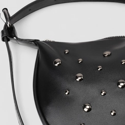 Bolsa Baguete Transversal Gabriela Esferas Preto