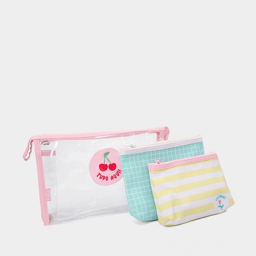 Kit Nécessaire Qualis Tudo Aqui Multicolor