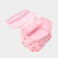 Necessaire Qualis Estampa Para Viagem Cereja Rosa