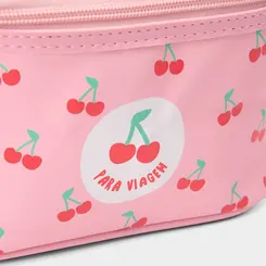 Necessaire Qualis Estampa Para Viagem Cereja Rosa