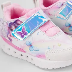 Tênis Casual Bebê Gabrielinha Contato Holográfico Led Branco