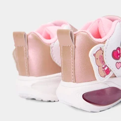 Tênis Casual Infantil Gabrielinha Com Led Capivara Metalizada Branco
