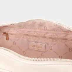 Bolsa Baú Gabriela Pequena Detalhe Tira Botão Off White