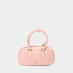 Bolsa Baú Gabriela Pequena Detalhe Tira Botão Rosa