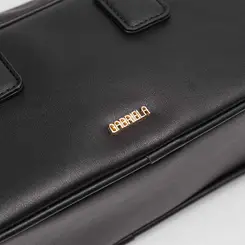 Bolsa Baú Gabriela Pequena Detalhe Tira Botão Preto