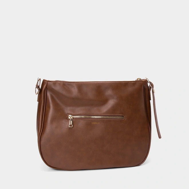 Bolsa Hobo Grande Gabriela Fivela Marrom
