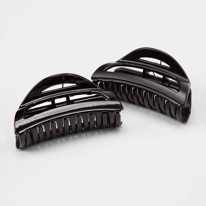 Kit 2 Prendedores De Cabelo Gabriela Beauty Vazado Preto