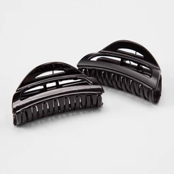 Kit 2 Prendedores De Cabelo Gabriela Beauty Vazado Preto