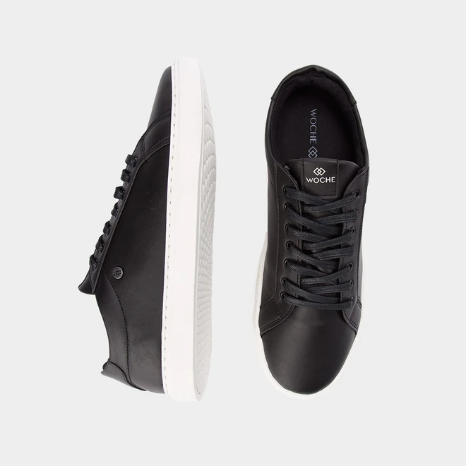 Tênis Casual Masculino Woche Preto & Branco
