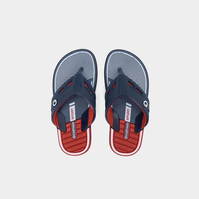 Chinelo Cartago Infantil Tiras Recortes Azul