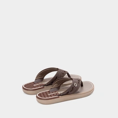 Chinelo Cartago Infantil Tiras Recortes Marrom