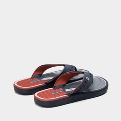 Chinelo Cartago Masculino Tiras Recortes Azul e Vermelho
