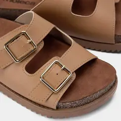 Tamanco Papete Moleca Flatform Fivela Caramelo