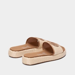 Tamanco Feminino Vizzano Flatform Ráfia Bege