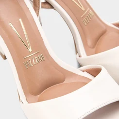 Sandália Vizzano Salto Alto Fino Off White