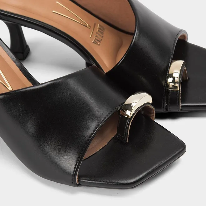 Tamanco Feminino Vizzano Enfeite Dedo Bold Preto