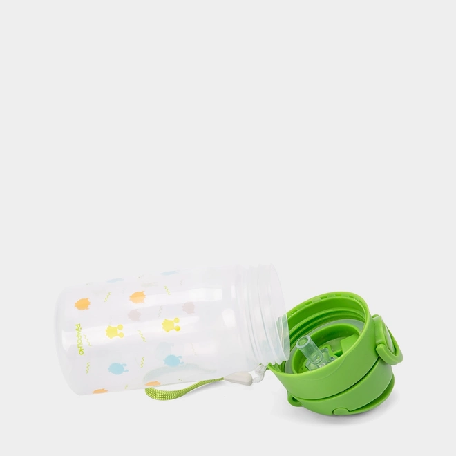 Copo Com Canudo Infantil Pimpolho + 12m 370ml Verde