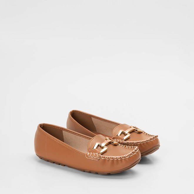 Mocassim Driver Feminino Vizzano Detalhe Bridão Caramelo