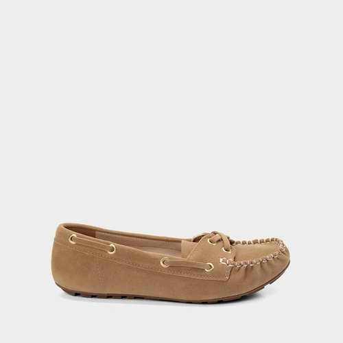 Mocassim Feminino Vizzano Camurça Bege