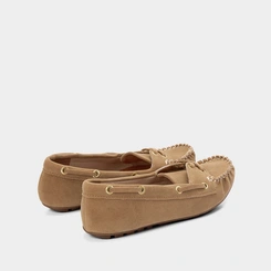 Mocassim Feminino Vizzano Camurça Bege