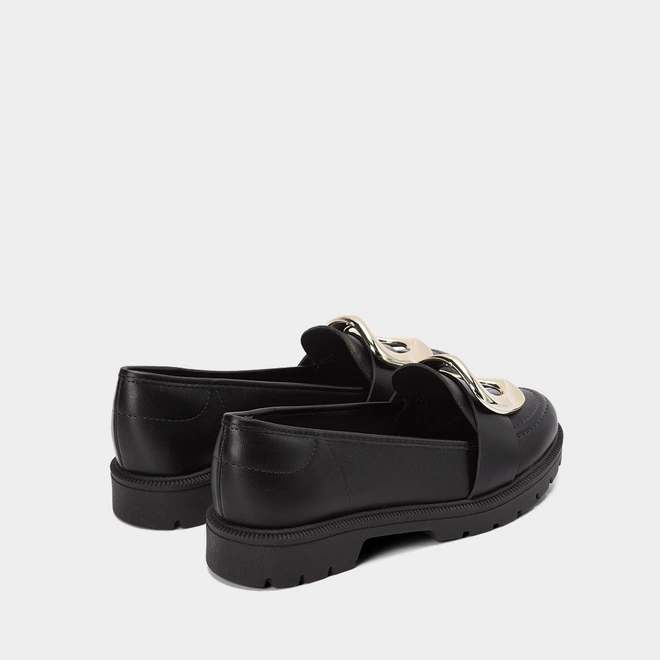 Mocassim Loafer Beira Rio Fivela Maxi Preto