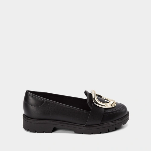 Mocassim Loafer Beira Rio Fivela Maxi Preto