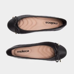 Sapatilha Moleca Feminina Detalhe Pesponto Preto