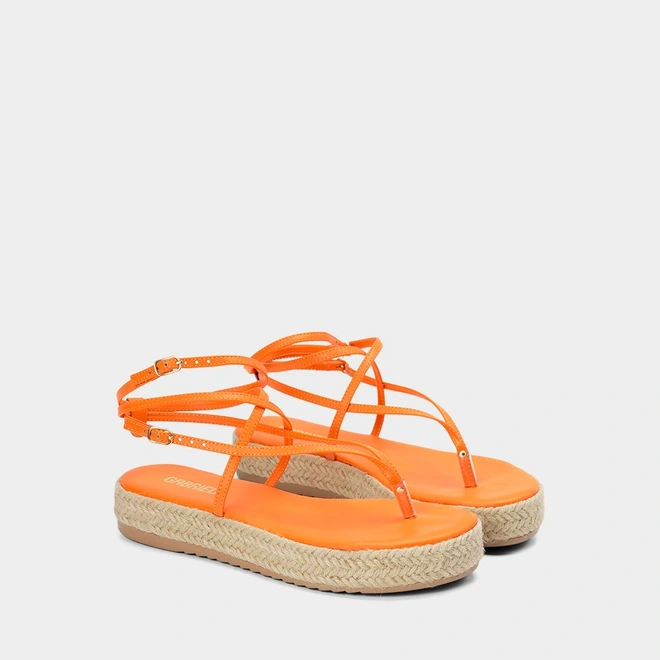 Sandália Espadrille Flatform Gabriela Laranja