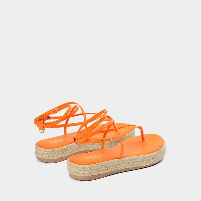 Sandália Espadrille Flatform Gabriela Laranja