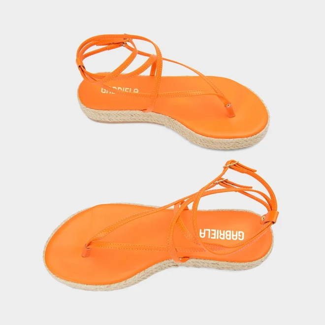 Sandália Espadrille Flatform Gabriela Laranja