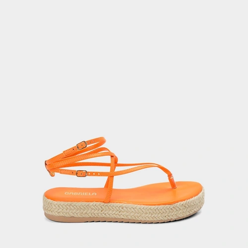 Sandália Espadrille Flatform Gabriela Laranja