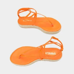 Sandália Espadrille Flatform Gabriela Laranja