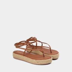 Sandália Espadrille Flatform Gabriela Marrom