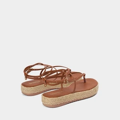 Sandália Espadrille Flatform Gabriela Marrom