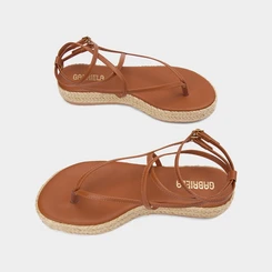 Sandália Espadrille Flatform Gabriela Marrom